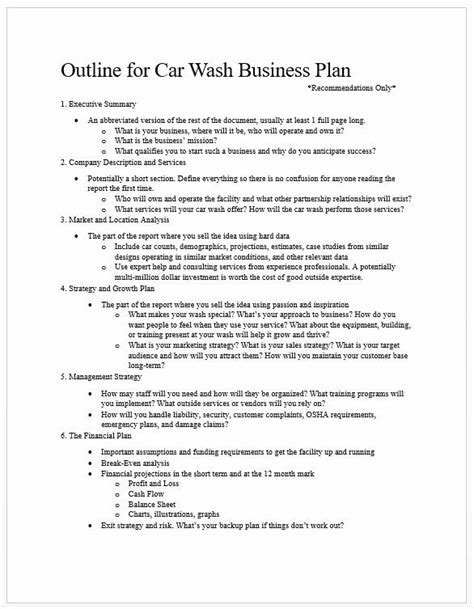 Auto Repair and Car Wash Business Plan